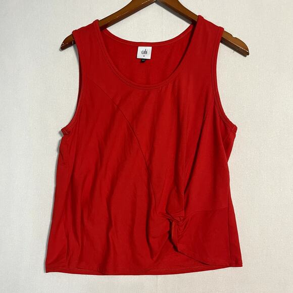 Cabi Women's Knotty Twist Tank Top Red Sleeveless Style - Size M - Picture 3 of 9